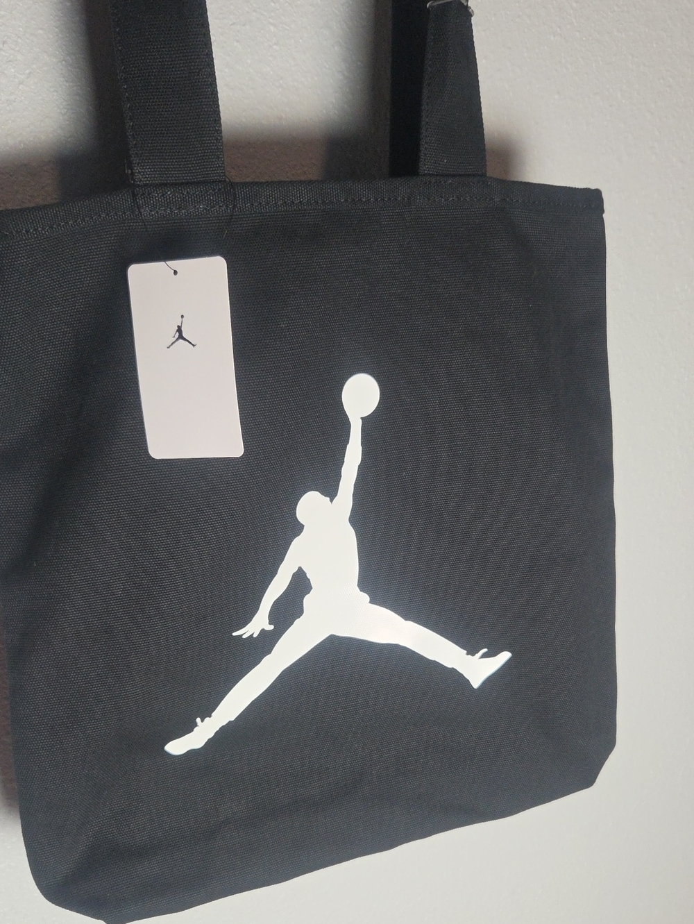 Jordan Black Tote with Large White Jumpman